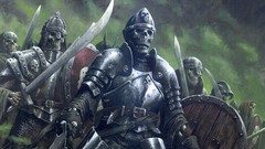 Army Undead armor Warriors skeletons artwork fantasy art