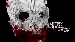 Art skull paper blood