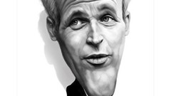 Artist caricature faces artwork