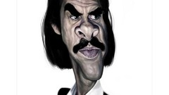 Artist caricature faces artwork