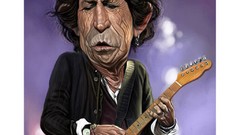 Artist caricature faces artwork