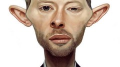 Artist caricature faces artwork