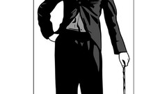 Artist caricature faces artwork