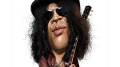 Artist caricature faces artwork