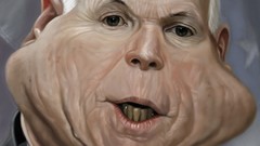 Artist caricature faces artwork