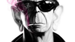 Artist caricature faces artwork