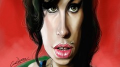 Artist caricature faces artwork