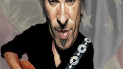 Artist caricature faces artwork