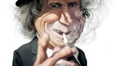 Artist caricature faces artwork