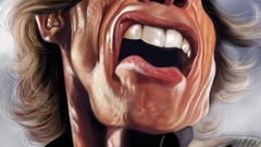 Artist caricature faces artwork