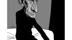 Artist caricature faces artwork