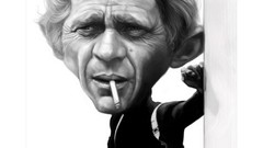 Artist caricature faces artwork Steve McQueen