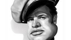 Artist caricature faces marlon brando artwork