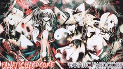 Artist red eyes Ribbons blondes long hair brunettes short hair 