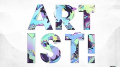 Artist Typography white background