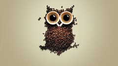 Artistic coffee funny Owls