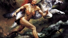 Artistic Huntress running drawings