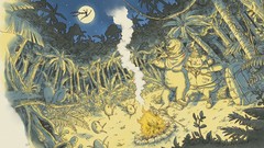 Artistic jungle Bears Anime