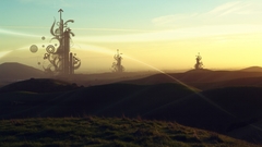 Artistic obelisk abstract