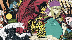 Artwork Anime Umbrellas roses