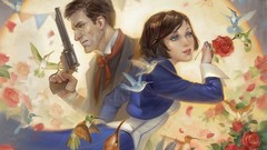 Artwork bioshock infinite video games booker dewitt Elizabeth 