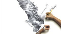 artwork Birds Animals Pencils drawing Simple Background