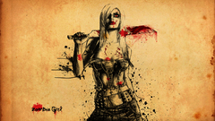 Artwork blondes woman blood