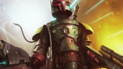 artwork bounty hunter star wars boba fett