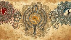 artwork brain Trees heart digital art religion