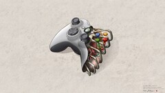 artwork controllers xbox xbox 360 anatomy Simple Background