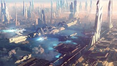 artwork digital art City futuristic futuristic city