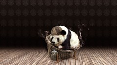 Artwork digital art panda bears