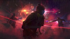 artwork digital art People riot