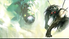 artwork fantasy art glowing eyes creature