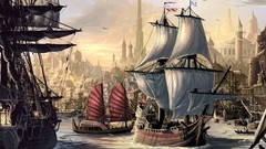Artwork fantasy art sail ship