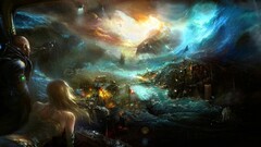 artwork fantasy art Space apocalyptic disaster