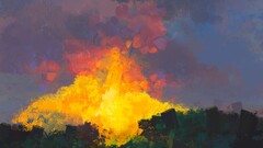 artwork fire painting fantasy art