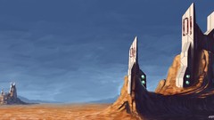 Artwork futuristic deserts