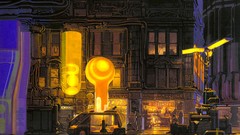 Artwork futuristic Future Cars future cities Syd Mead