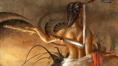 Artwork girls with swords