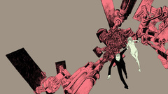 Artwork machinery running somefield