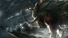 Artwork monster attack Art