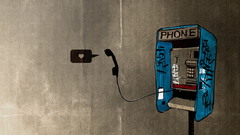 Artwork payphone phone booth
