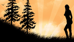 Artwork Pocahontas silhouettes