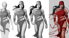 Artwork realistic Elektra