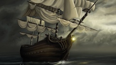 Artwork sail ship paint