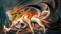 Artwork sakimichan video games fantasy art alternative art Okami