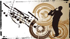 artwork saxophones silhouette