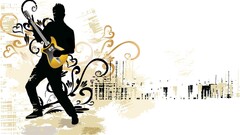 artwork silhouette guitar