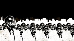 artwork skull black white death Minimalism suits Alex Cherry tie